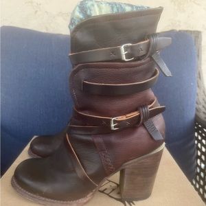 Freebird By Steven Baker Boots In Olive Multi